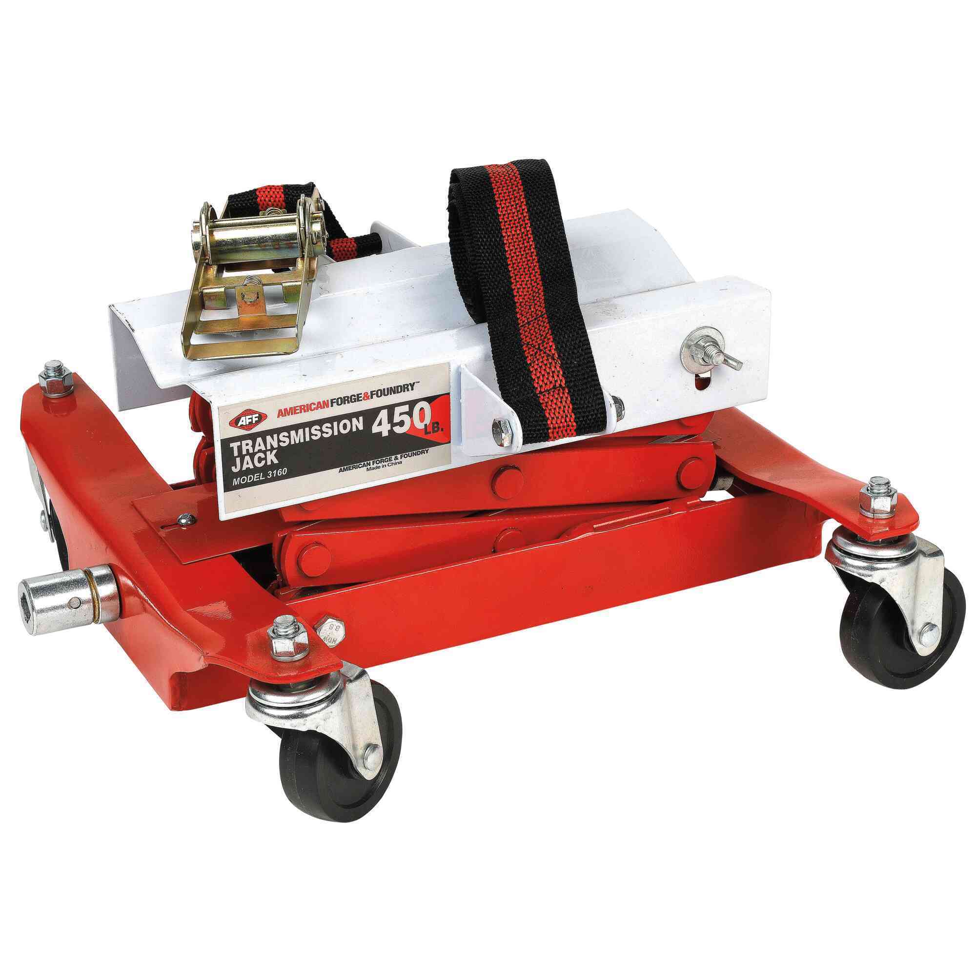 American Forge & Foundry Transmission Jack — 450-Lb. Capacity, 7 1/4in. to 22 1/2in. Height, Screw Rise, Model# 3160